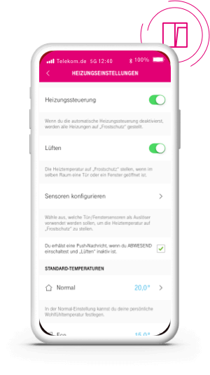 Magenta SmartHome App: Konfigurierbare Tür- und Fensterkontakte in der Lüftenfunktion