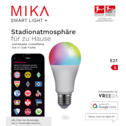 MIKA Fußball-Licht E27-LED-Lampe Weiß