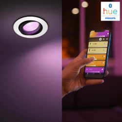 Philips Hue White & Color Ambience Centura Einbauspot rund Schwarz