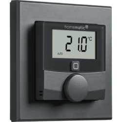 Homematic IP Wandthermostat mit Luftfeuchtigkeitssensor Anthrazit
