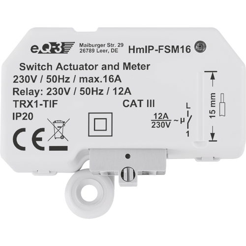 eQ-3 Homematic IP Schalt-Mess-Aktor (16 A) Unterputz Weiß