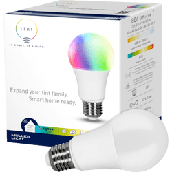 tint LED-Birnenform white+color E27, Weiß