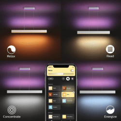 Philips Hue White & Color Ambience Ensis Pendelleuchte Silber