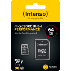 Intenso microSD Card UHS-I 64GB SDHC Performance