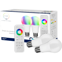 tint Starter-Set white+color, 2er-Set LED-Birnenform mit Fernbedienung, Weiß