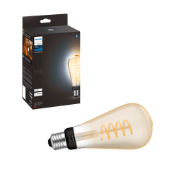 Philips Hue White Ambiance E27 Einzelpack Giant Edison ST72 Filament Weiß