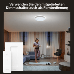 Philips Hue White Ambience Enrave Deckenleuchte XL inkl. Dimmschalter Schwarz