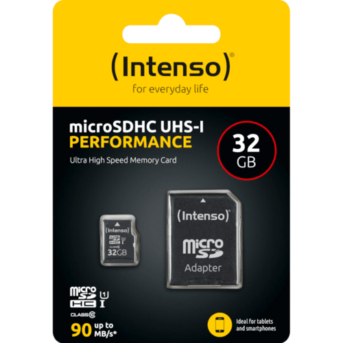 Intenso microSD Card UHS-I 32GB SDHC Performance Schwarz