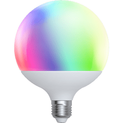 tint LED-Globeform white+color E27, Weiß