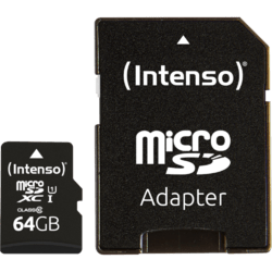 Intenso microSD Card UHS-I 64GB SDHC Performance Schwarz